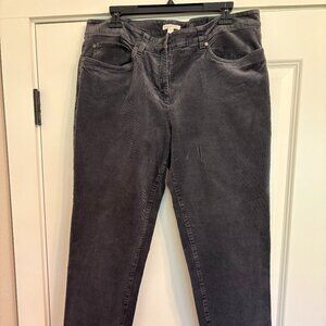 Eileen Fisher dark grey corduroy skinny jeans